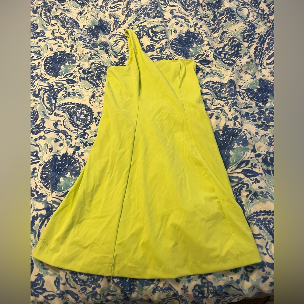 One shoulder outdoor voices workout dress